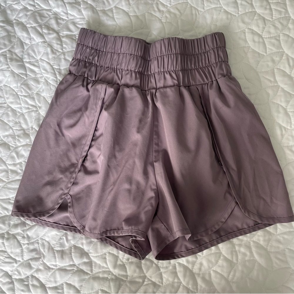 High waisted athletic shorts